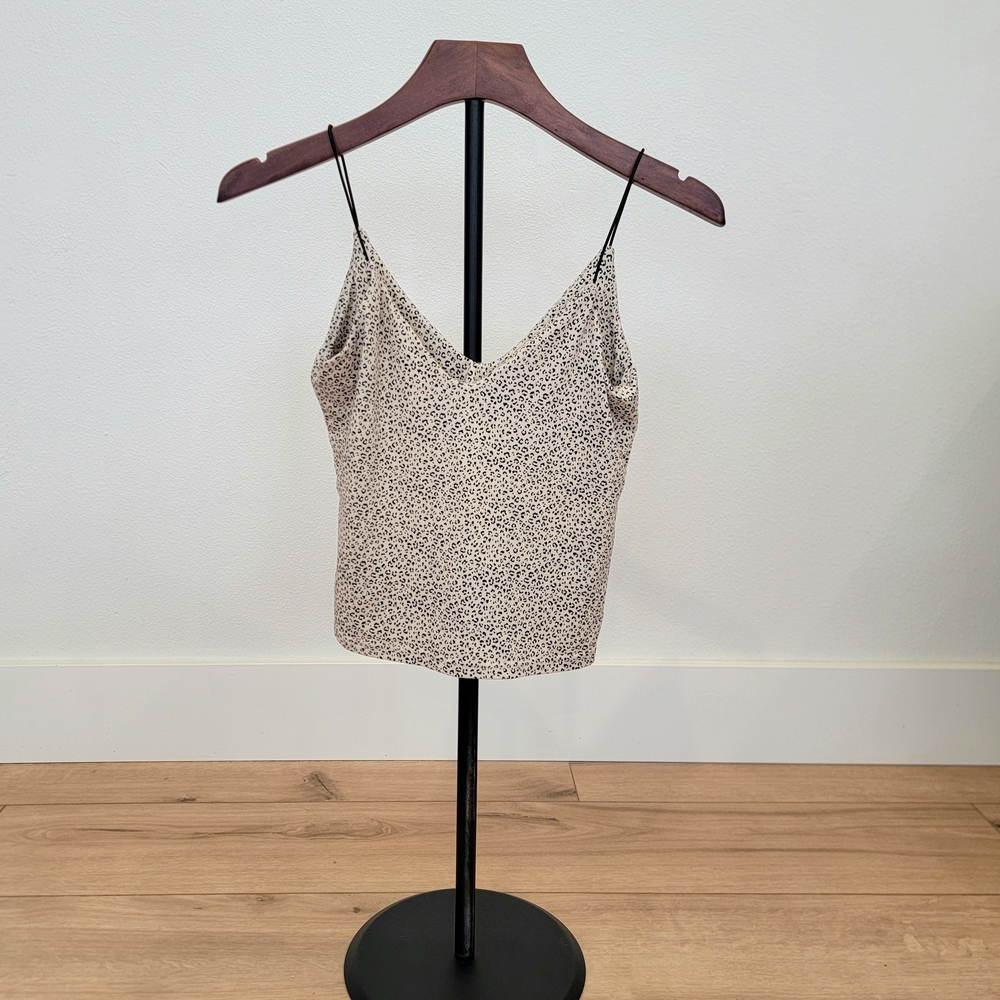 Gaze Cheeta Tank Crop, Animal Print, Size Medium